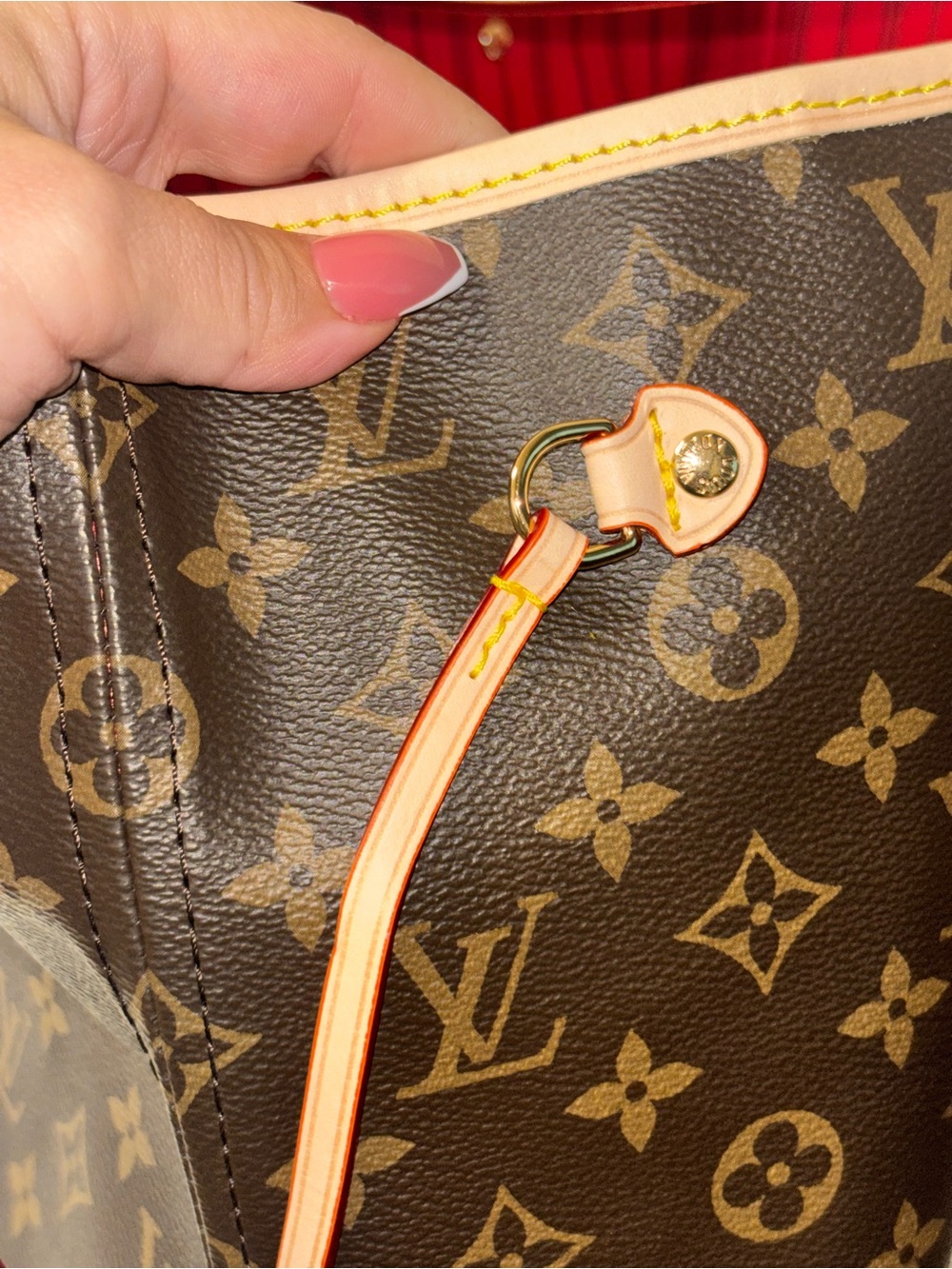 Louis Vuitton MM Monogram Neverfull with red interior - Picture 15 of 16